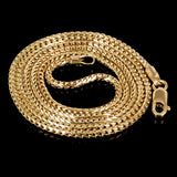 Italian 14k Yellow Gold Solid Diamond Cut Franco Chain Necklace 24" 1.6mm 8.4g - Yellow,24" 1.6mm 8.4 grams