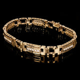 Men's 14k Yellow Gold 1.00ctw Diamond Watch Link Bracelet 9.5" 9.8mm 43.8 grams - Yellow 9.5" 9.8mm  1ctw  43.8grams