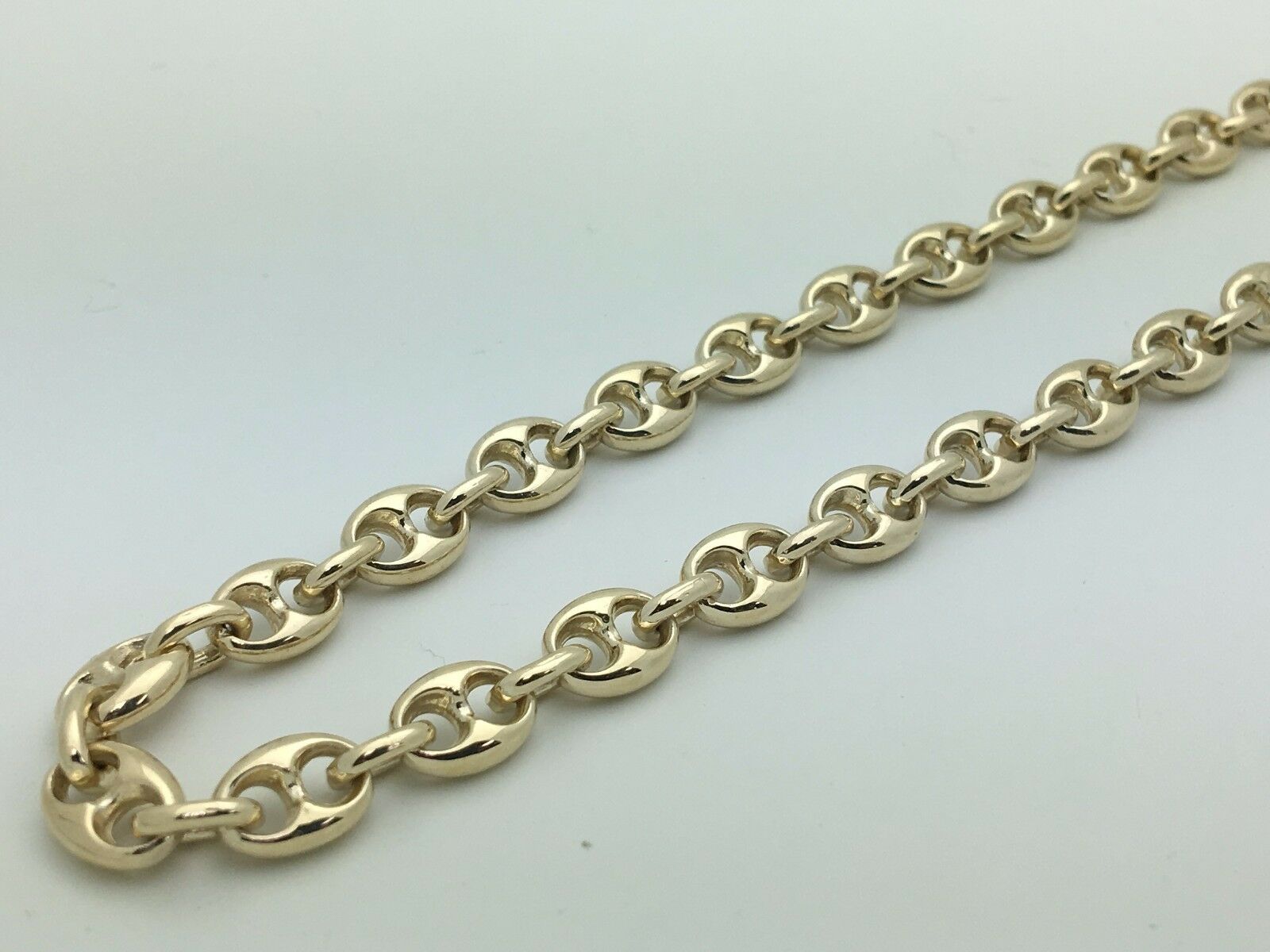 14k Yellow Gold Solid Gucci Mariner Link Chain Necklace 30" 7.5mm 95 grams - Yellow,30"