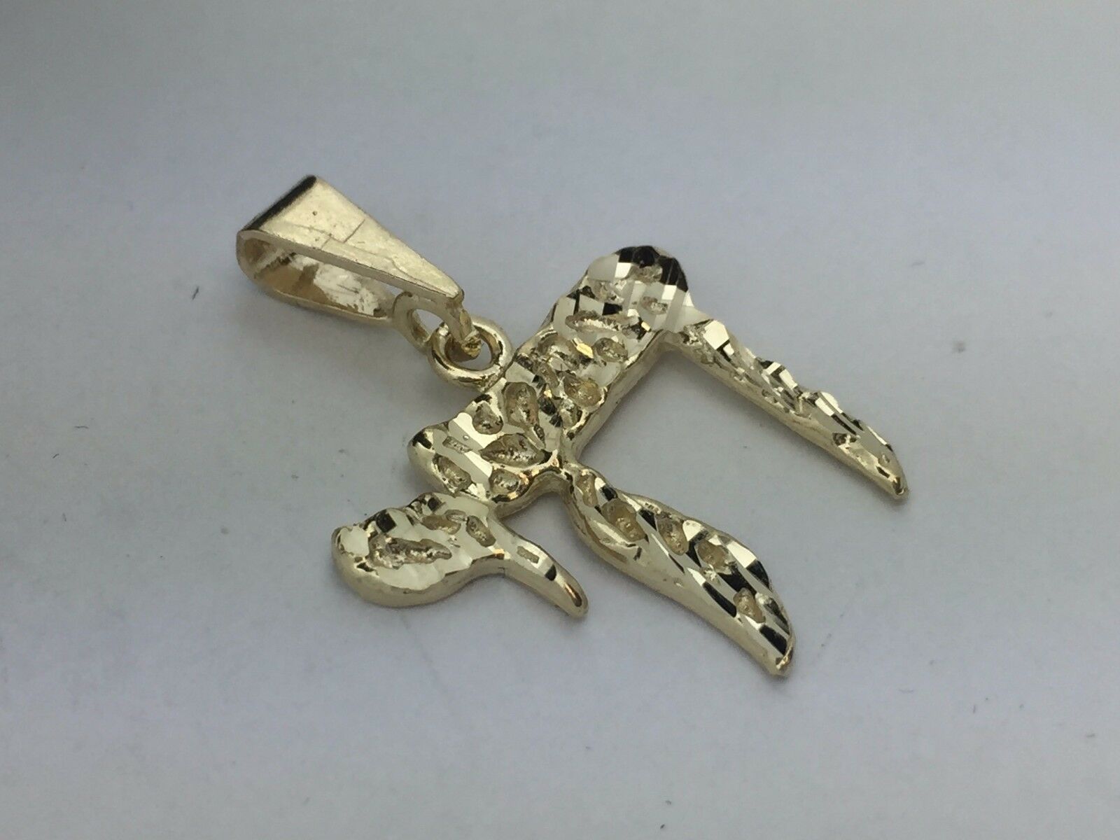 14k Yellow Gold Hebrew Symbol to Life Jewish Chai Charm Pendant 1.25" 3.6 grams - Big