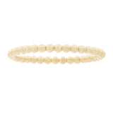 14k Yellow Gold Bright Polished Beaded Slim Stackable Band Size 4.5 - Yellow