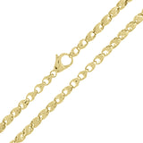 14k Yellow Gold Solid Handmade Fashion Link Necklace 20" 4.4mm 38.4 grams - 20" 38.4 grams