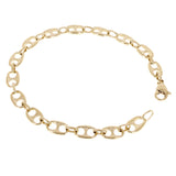 10k Yellow Gold Solid Gucci Mariner Link Chain Bracelet 7" 8mm 12.3 grams - 7"