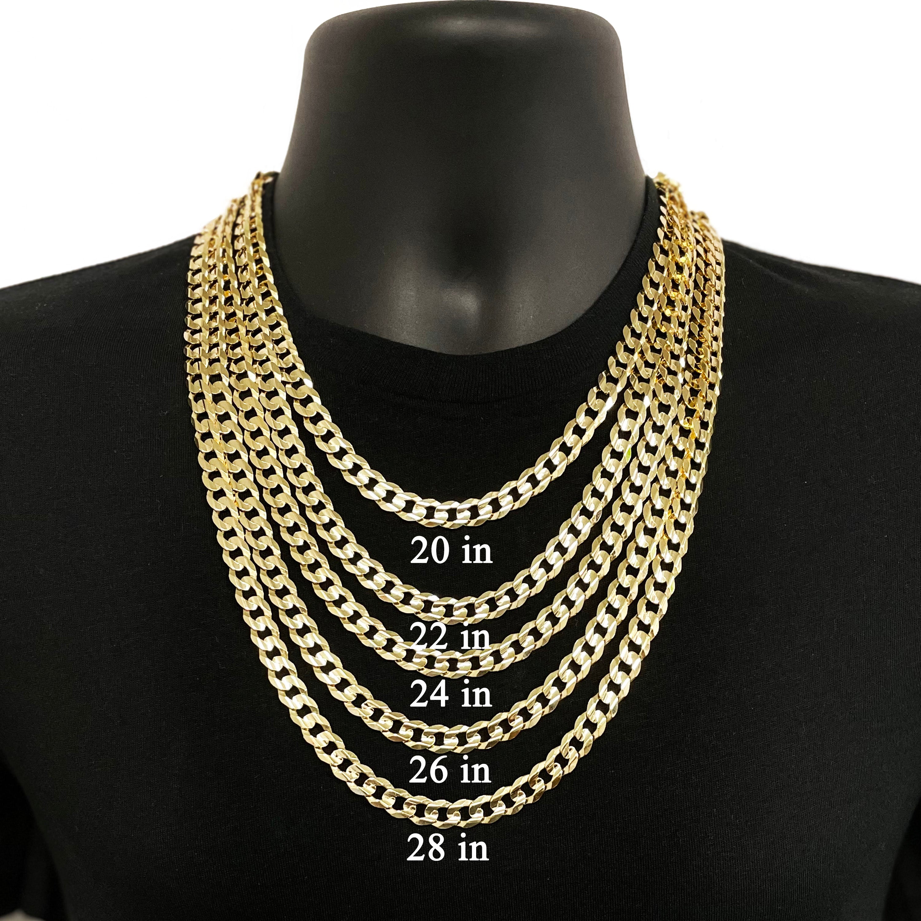 Italian 14k Yellow Gold Solid Concave Curb Cuban Chain Necklace 20" 9mm 45.5gram - Yellow,20" 45.5 grams