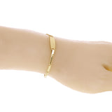 Italian 14k Yellow Gold Engravable Baby Kids ID Mariner Bracelet 5.5" 2.6 grams