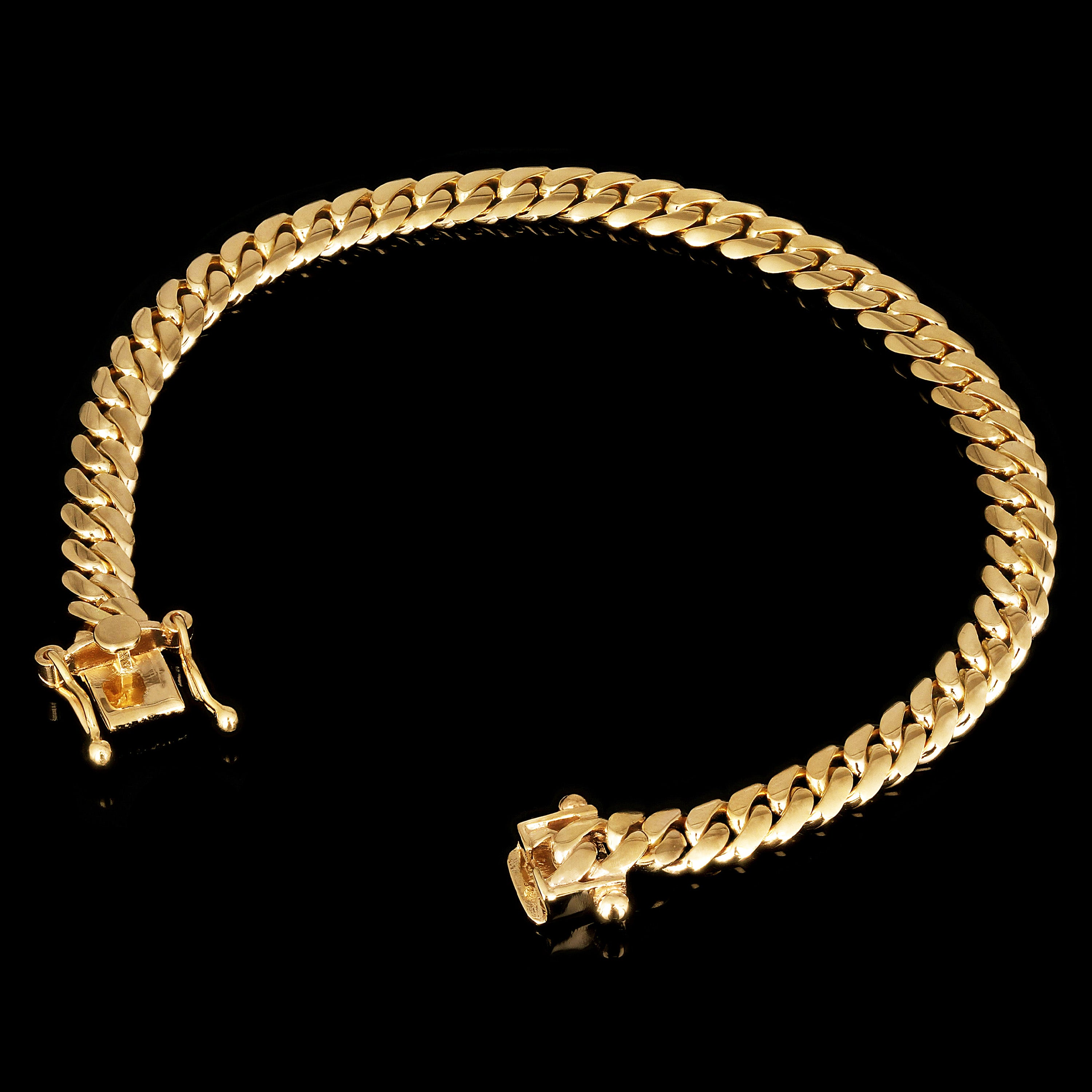 14k Yellow Gold Cuban Bracelet 8.5" 6.5mm 28.4grams