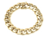 14k Yellow Gold Miami Cuban Chain Bracelet 8" 13.5mm 98 grams