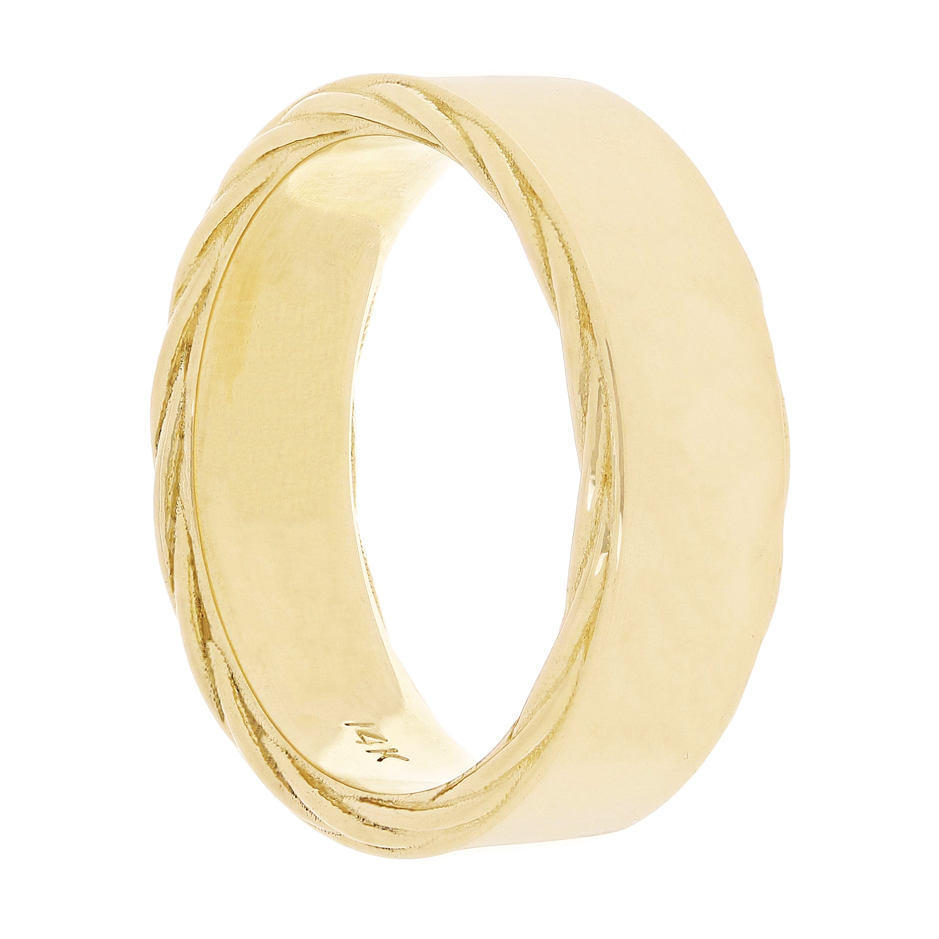 14k Yellow Gold Braided Twisted Rope Wedding Band Ring Size 8 - 7mm 9.4 grams