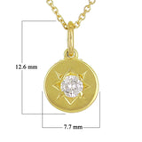 14k Yellow Gold Diamond North Star Charm Pendant - Yellow