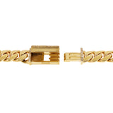 14k Yellow Gold Miami Cuban Chain Bracelet with Diamonds Box Clasp 9" 9.3mm 53g - 9.3mm 9" 53 grams