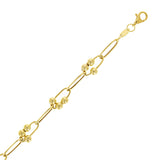 Italian 14k Yellow Gold Moving Ball Bead Charm Bracelet 7.5" 8mm 4.8 grams