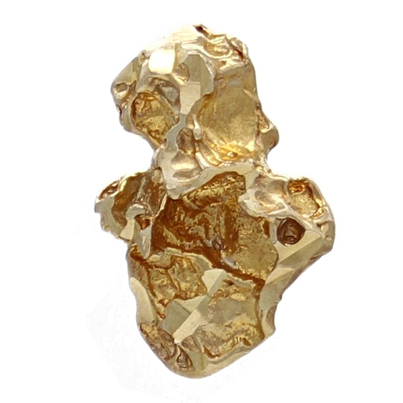14k Yellow Gold Solid Small Free Form Nugget Charm Pendant 1.1 grams - Yellow