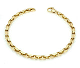 14k Yellow Gold Handmade Fashion Link Bracelet 8.5" 4.35mm 15.3 grams - Yellow,8.5"