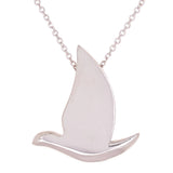 14k White Gold Holy Spirit Dove Necklace 18" 3.1 grams - White