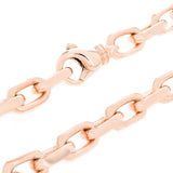 10k Rose Gold Handmade Fashion Link Necklace 28" 7.94mm - Rose,28"