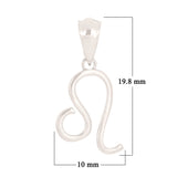 14k Yellow White or Rose Gold Zodiac Sign Leo Charm Pendant 0.8 gram - Leo,White