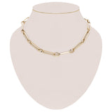 Italian 14k Yellow Gold Hollow Paper Clip Link Necklace 6.7mm 18" 8.4 grams