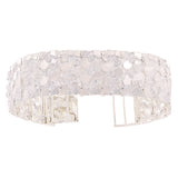 925 Solid Sterling Silver Nugget Bracelet Adjustable 24.5mm 7-7.5" 49.5 grams