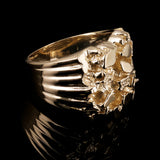 Men's 10k Yellow Gold Solid Nugget Ring Size 7 - 19.5mm 14 grams