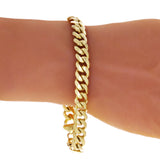 14k Yellow Gold Solid Heavy Miami Cuban Chain Bracelet 7" 10mm 46.6 grams - Yellow,7"