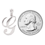 14k Yellow White or Rose Gold Initial Letter Alphabet A-Z Charm Pendant
