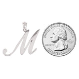 14k Yellow White or Rose Gold Initial Letter Alphabet A-Z Charm Pendant