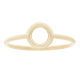 14k Yellow Gold Bright Polished Open Circle Stackable Ring Size 7 - Yellow