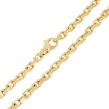 14k Yellow Gold Solid Handmade Fashion Link Chain Necklace 20" 4.8mm 53 grams - 20"