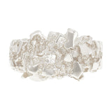 925 Sterling Silver Solid Chunky Nugget Ring Size 9 - Ring Size 9