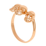 14k Rose Gold Triple Hamlet Skull Ring Size 7 - Rose,Ring Size 7.5