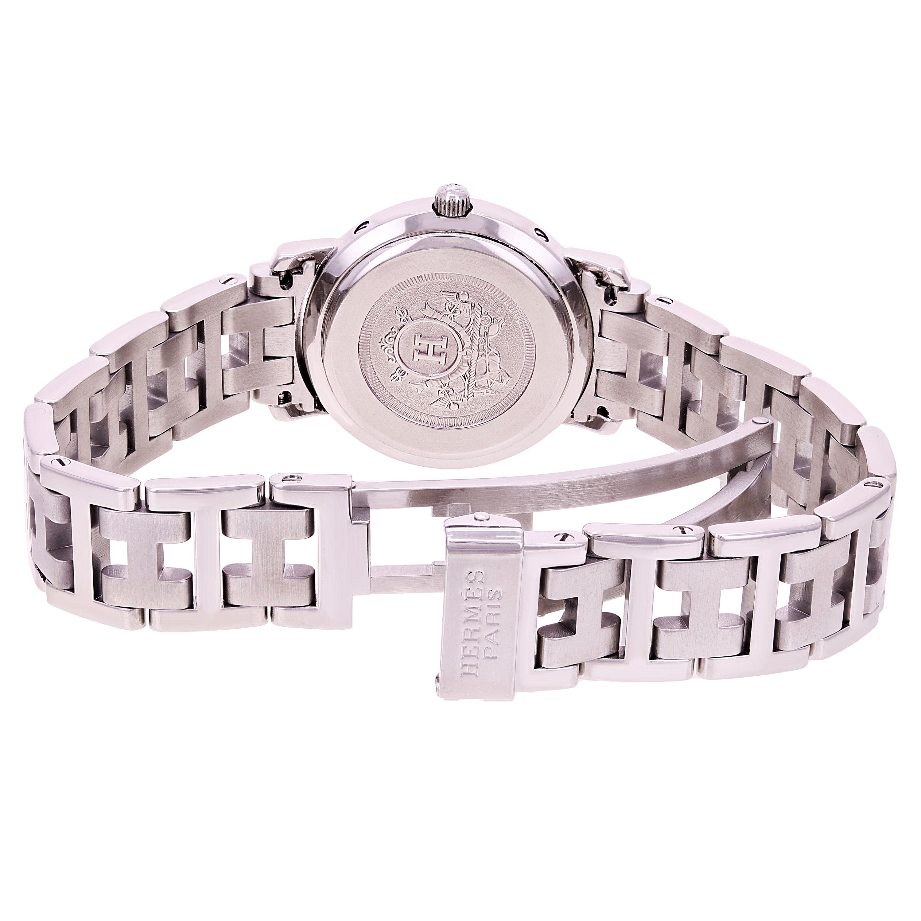 Hermes Ladies Clipper Stainless Steel Quartz