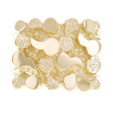 Men's 14k Yellow Gold Solid Square Nugget Ring 17.8mm  Sizes 7 - 12