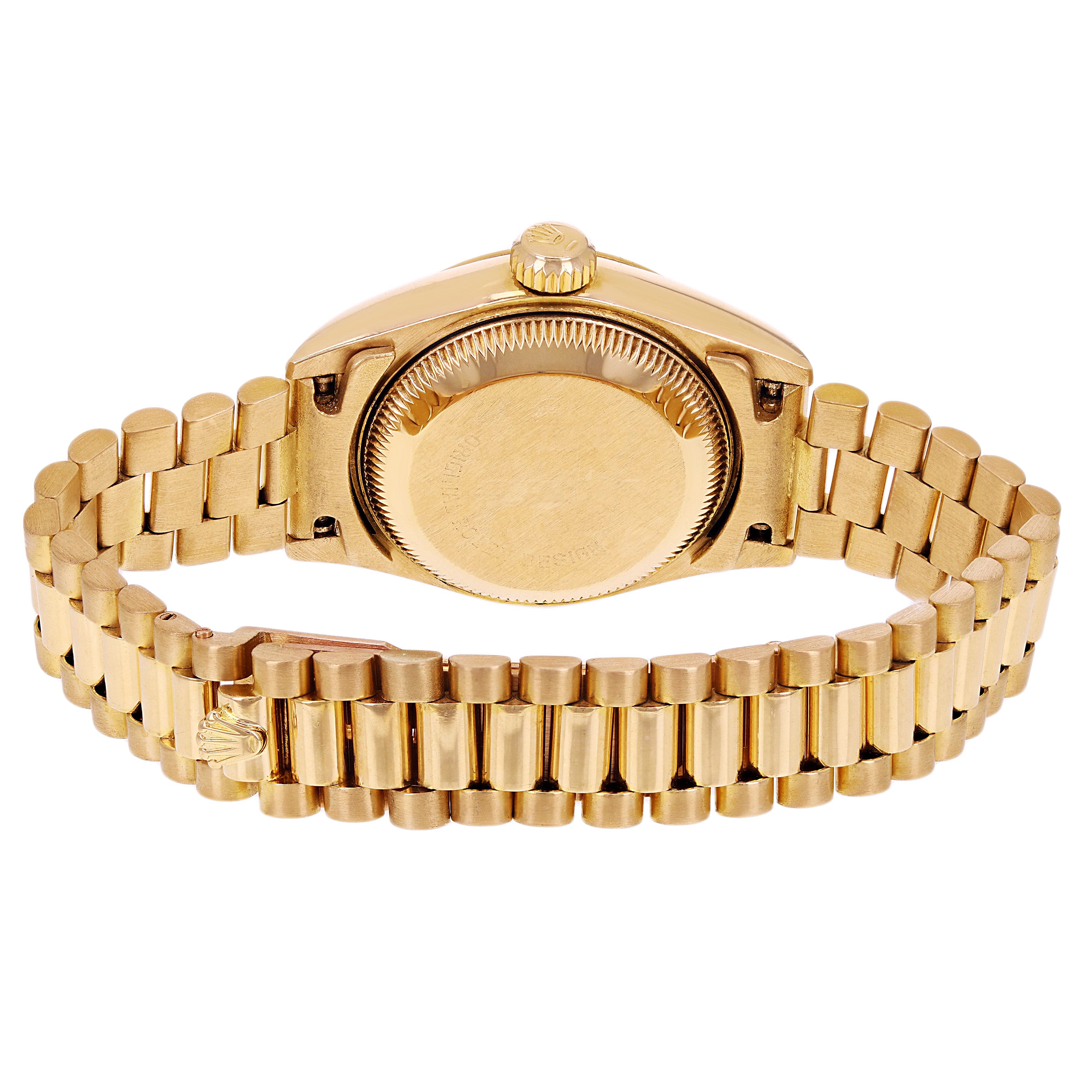 Rolex Ladies Oyster Perpetual Datejust 18k Yellow Gold Diamonds Automatic