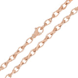 14k Rose Gold Handmade Fashion Link Necklace 24" 6.7mm 82 grams - Rose,24"
