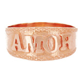 14k Rose Gold "AMOR" Love Ring Size 11 - Rose,11
