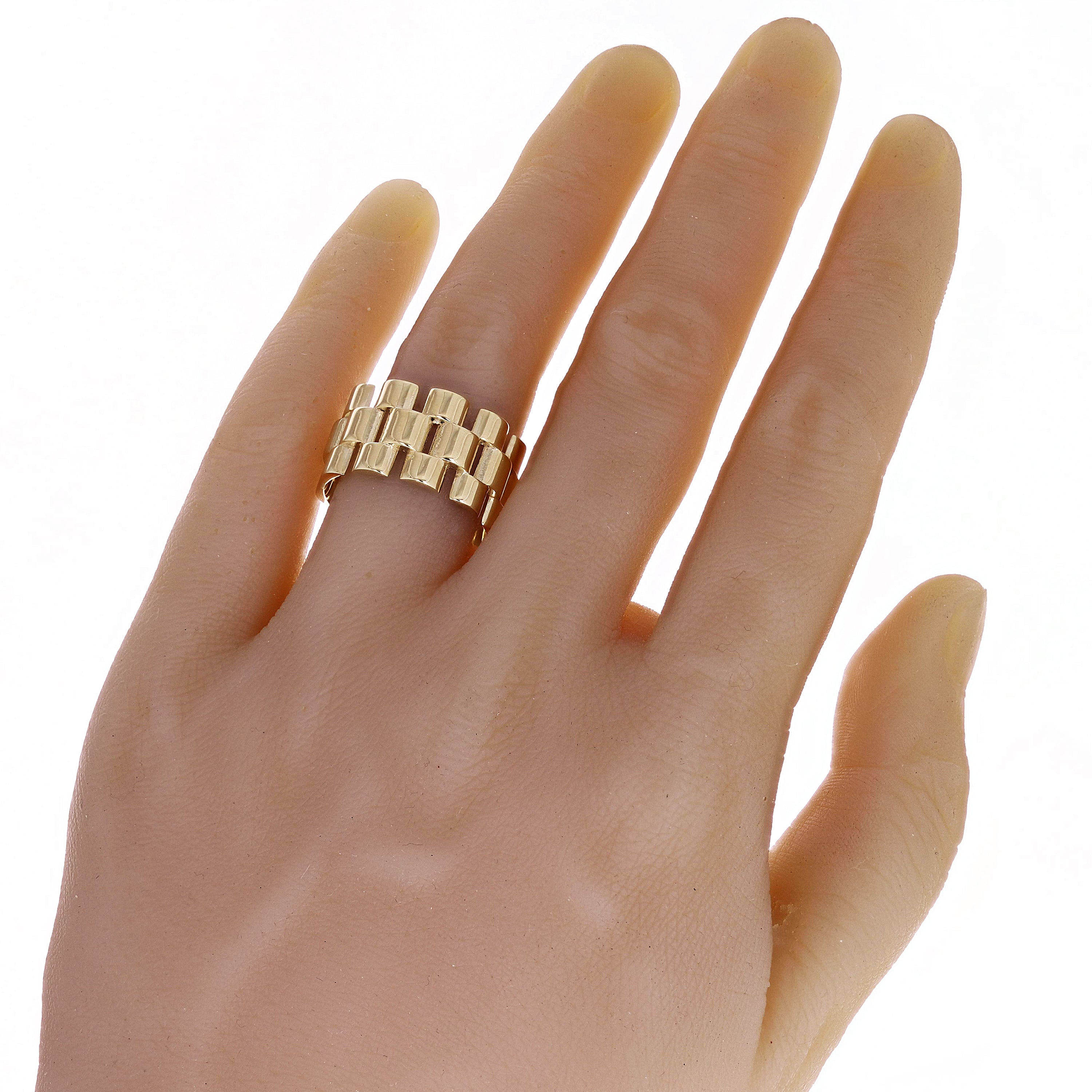 14k Yellow Gold Watch Link Ring Size 10.5 - 12.8mm 10.7 grams