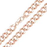 Men's 10k Solid Rose Gold Flat Cuban Necklace Chain 20" 12.5mm 89 grams - Rose,20" 89 grams