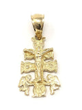 14k Yellow Gold Angels Caravaca Crucifix Cross Charm Pendant 1.1 grams