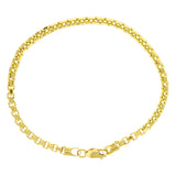 Italian 14k Yellow Gold Venetian Box Chain Bracelet 8.25" 3.4mm 5.5 grams - 8.3" 5.5 grams