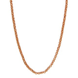 Men's 14k Rose Gold Handmade Fashion Link Necklace 20" 4.8mm - 20"