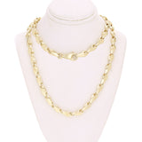 14k Yellow Gold Handmade Fashion Link Necklace 16" 5.8mm - Yellow,16"