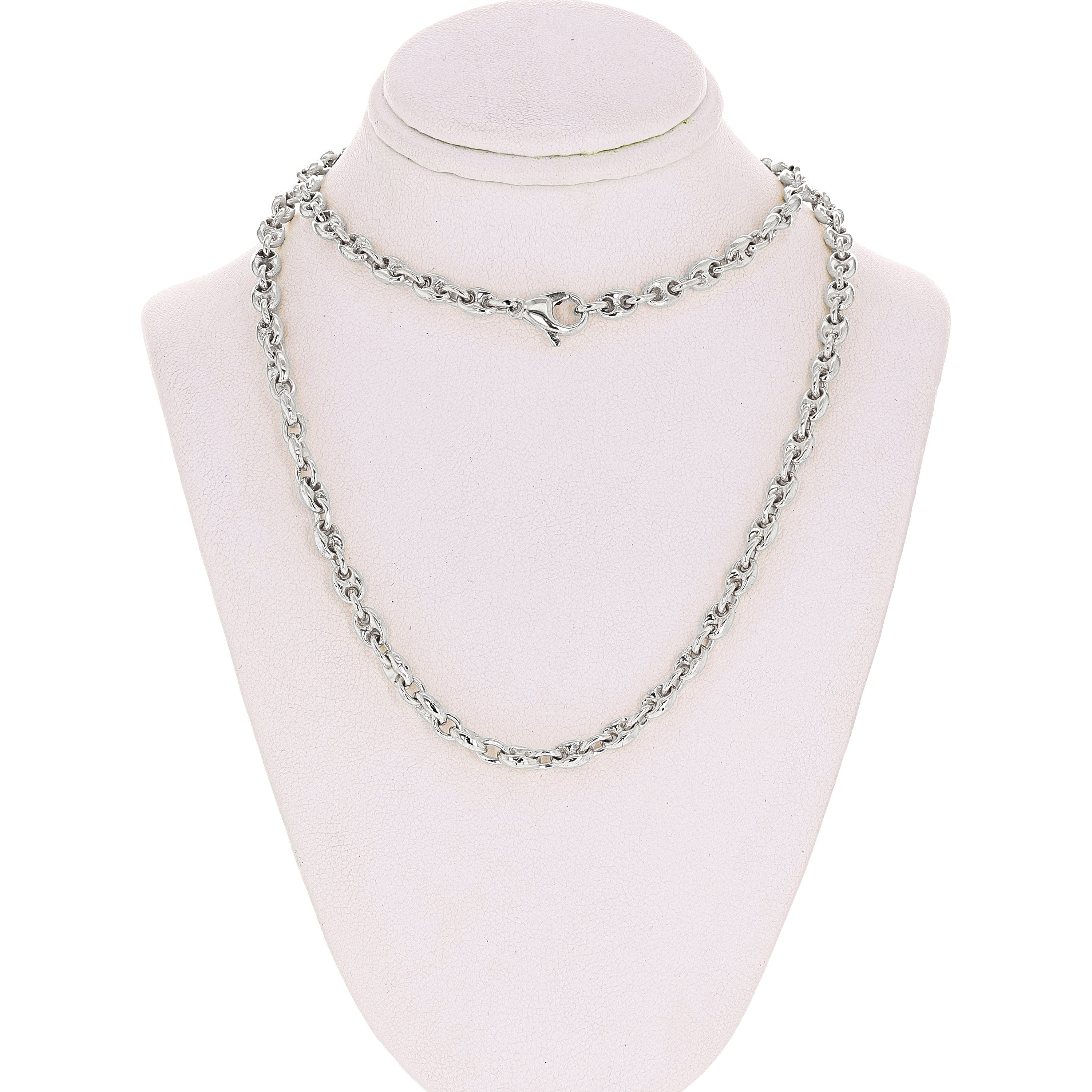 10k White Gold Solid Gucci Mariner Link Chain Necklace 20" 4.9mm 27.6 grams - 20"