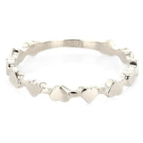 14k Tri Color Gold 3 Piece Stackable Heart Ring Size 10 - Ring Size 10