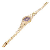 14k Yellow Gold Nugget Wrist Watch Guadalupe Geneve Diamond Watch 6.5"-7" 29.8g