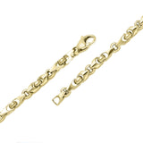 14k Yellow Gold Solid Handmade Fashion Link Bracelet 8.5" 5mm 19.7 grams