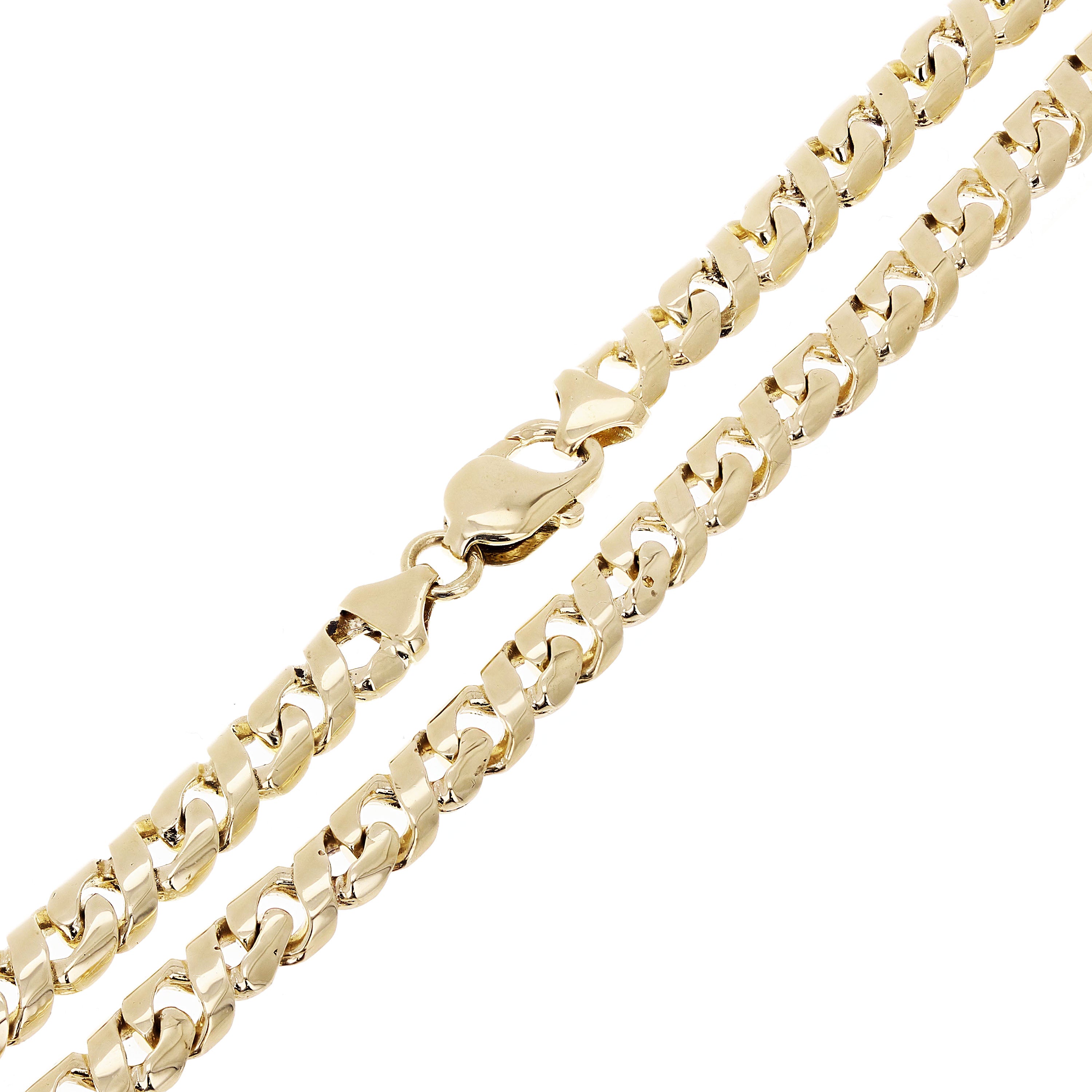 14k Yellow Gold Handmade Figure 8 Link Chain Necklace 22" 7mm 58 grams - 22"