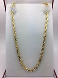 14k Yellow Gold Solid Diamond Cut Rope Chain Necklace 30"  6mm 81 grams