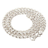 10k White Gold Solid Heavy Miami Cuban Chain Link Necklace 30" 10 mm 175 grams with Lobster Clasp - White,30"