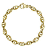 14k Yellow Gold Solid Puffy Mariner Gucci Link Bracelet 8.5" 7.5mm 26.5 grams - Yellow,85"
