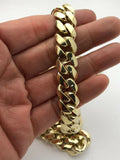 Men's Solid Heavy 10k Yellow Gold Miami Cuban Chain Necklace 24" 12.5mm - 229.9g - 24"